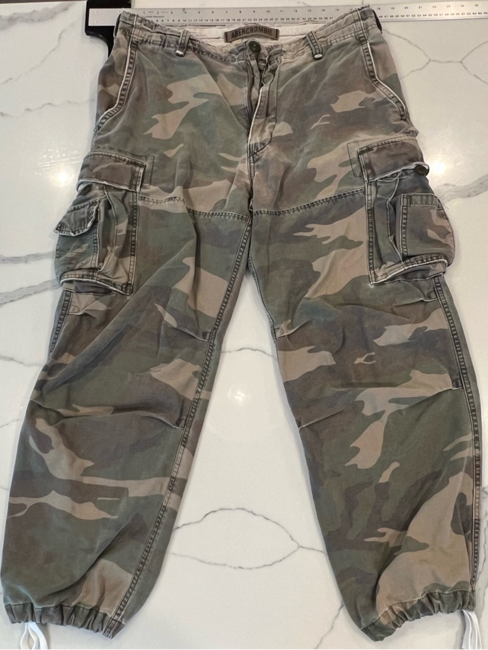 Vintage Abercrombie Camo Cargo Joggers - Green/Tan